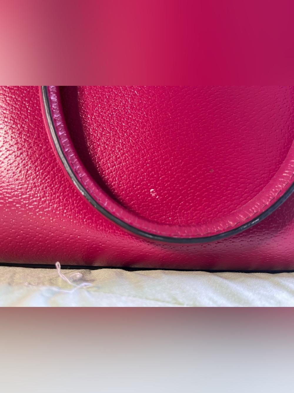Kate Spade Fuchsia Pebbled Leather Satchel Crossbody Bag Small - Picture 5 of 11